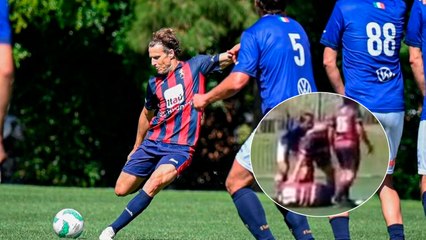 Diego Forlán, se fractura tres costillas en un partido de futbol