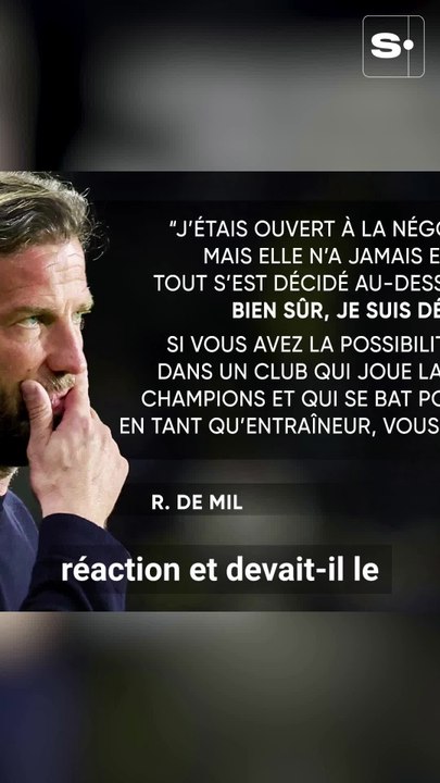 "Rik De Mil à Charleroi, ça sent le c***" : on revient sur les propos du coach des zèbres après la saga de Union