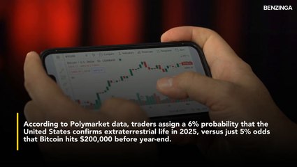 Aliens Are More Likely Than $200,000 Bitcoin In 2025, Polymarket Odds Say
