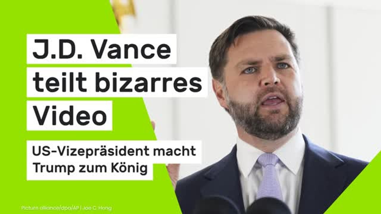 J.D. Vance teilt bizarres Video: Sie knien vor ihm nieder - US-Vizepräsident macht Trump zum König