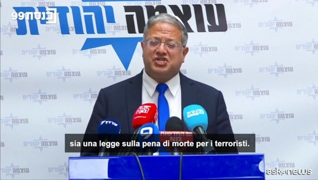 Il ministro israeliano Ben Gvir chiede pena di morte per i terroristi