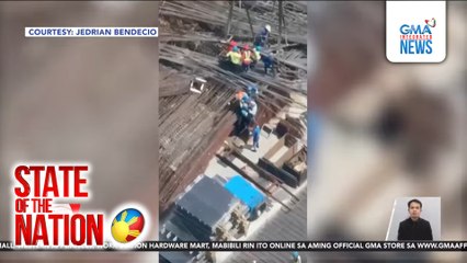 Pader sa tinatayong gusali sa Taguig, bumagsak; isa nasawi, 3 sugatan | SONA