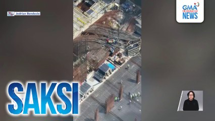 Construction worker, patay sa pagguho sa ginagawang gusali; trabaho sa construction site, tigil muna | Saksi
