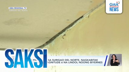 Magnitude 5.7 na lindol, niyanig ang ilang bahagi ng Davao Region kaninang 7:35PM | Saksi