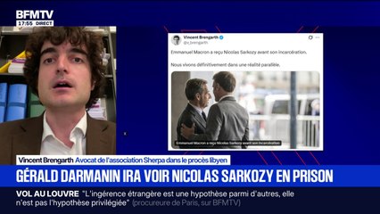 Visite de Gérald Darmanin à Nicolas Sarkozy en prison: pas "indispensable" selon l'avocat Vincent Brengarth