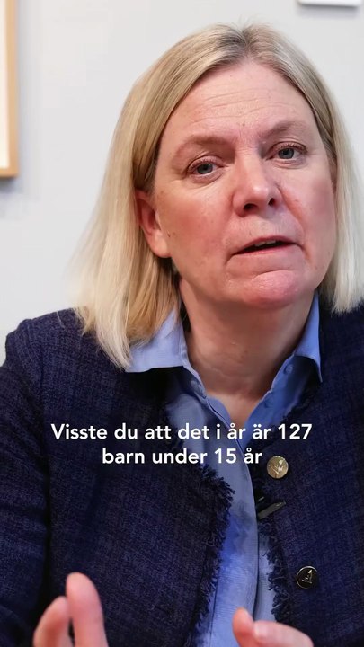 Magdalena Andersson - Så gott som varannan dag misstänks ett barn under 15 år för mordplaner. (20.10.25)
