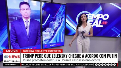 Trump pede que Zelensky aceite termos da Rússia para encerrar a guerra | TEMPO REAL