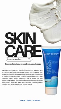 Dead Sea Mineral Hand Cream – Fast Absorbing, Non-Greasy Moisturizer for Dry & Aging Skin – 100ml Tube