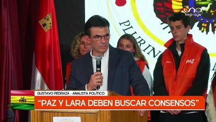GUSTAVO PEDRAZA: ´´ PAZ Y LARA DEBEN BUSCAR CONSENSOS´´