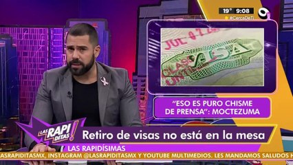 Retiro de visas no está en la mesa entre México y EU, dice Moctezuma