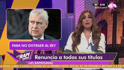 El principe Andrés renuncia a todos sus títulos reales