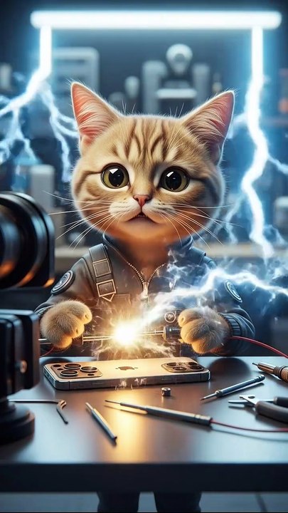Funny Cat Mechanic Fixes iPhone 17 Pro Max Gone Wrong 😹 | Hilarious Short Story