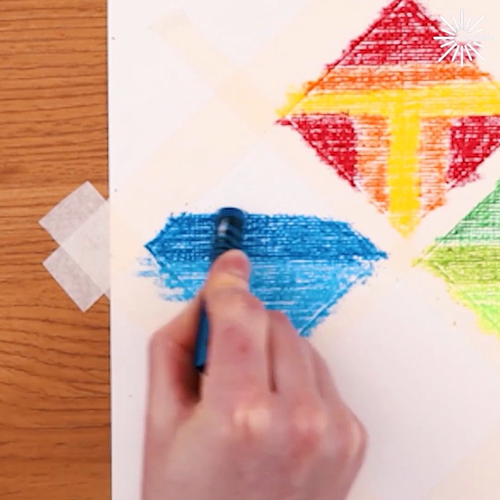 Quick & easy crayon painting you can do too!
