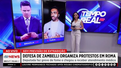 Justiça da Itália nega liberdade a Zambelli; defesa organiza manifestações em Roma | TEMPO REAL