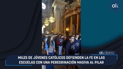 Miles de jóvenes católicos defienden la fe en las escuelas con una peregrinación masiva al Pilar