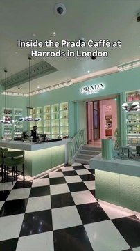 Inside the Prada Caffè at Harrods in London