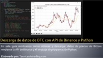 Descarga de datos de precios de BTC con la API de Binance y Python