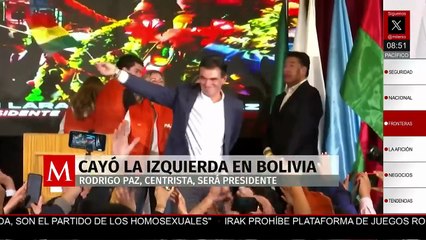 Cae la izquierda en Bolivia: Rodrigo Paz gana la presidencia