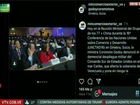Venezuela denuncia en el G77+China el despliegue militar de EE.UU. en el mar Caribe
