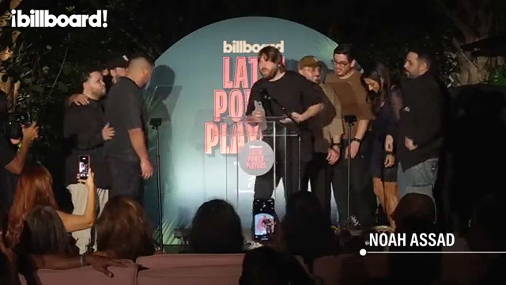 ⁣Noah Assad from Rimas Accepts Hot Latin Songs Label of the Year Award | Latin Music Power Players 20