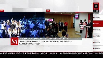 Carolina Viggiano responde al PAN tras anuncio de ruptura de alianzas