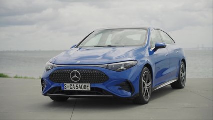 Mercedes-Benz CLA with EQ Technology Design Preview in Sky Blue Metallic