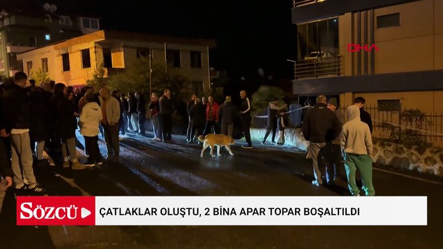 Ordu'da panik anları! Çatlaklar oluştu, 2 bina apar topar boşaltıldı