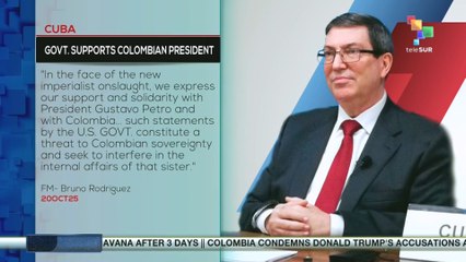 CUBA l Govt. shows its supports for the Colombian President