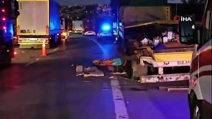 Otoyolda feci kaza: Genç tır şoförü, lastik değiştirirken başka tırın altında kaldı