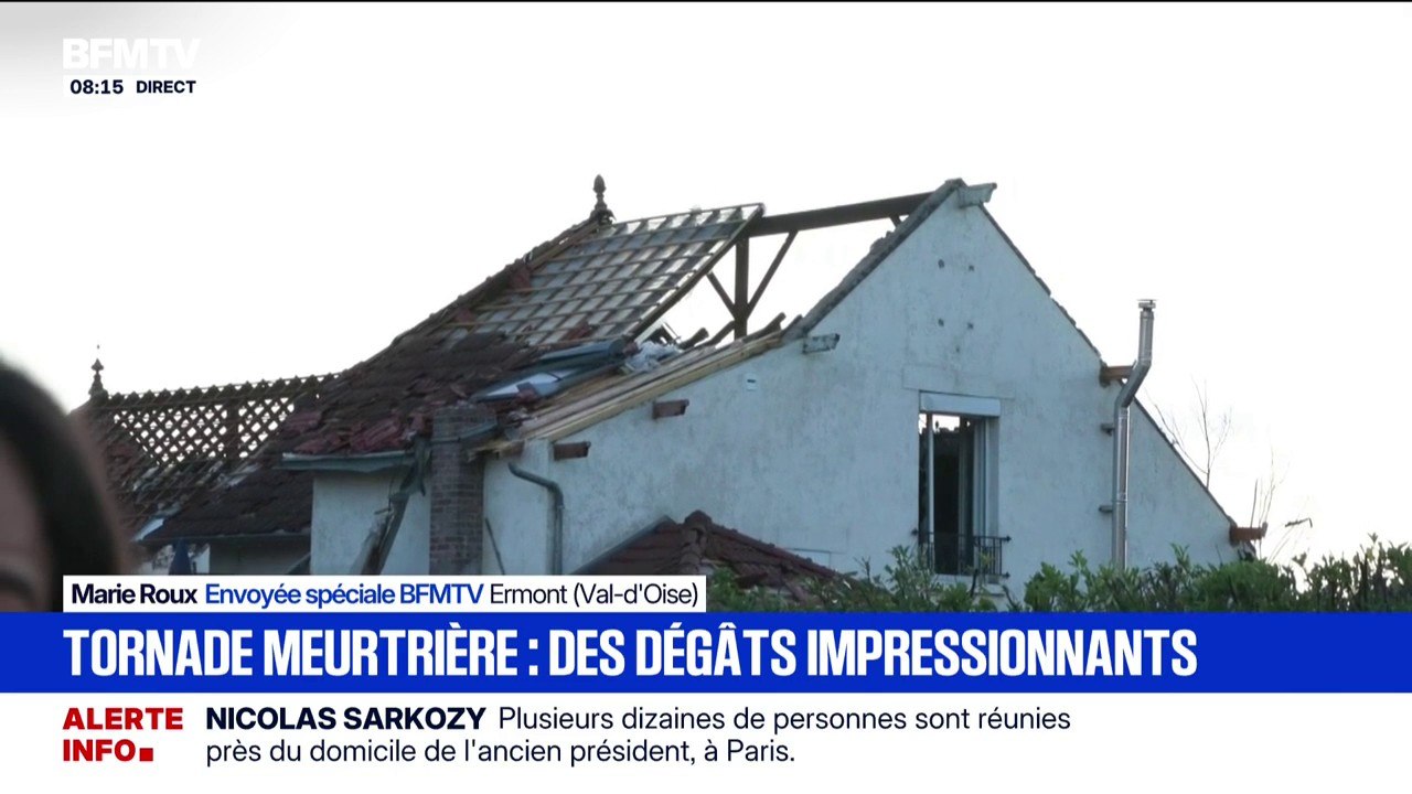 Les images des dégâts au lendemain du passage d'une violente tornade à Ermont, dans le Val-d'Oise