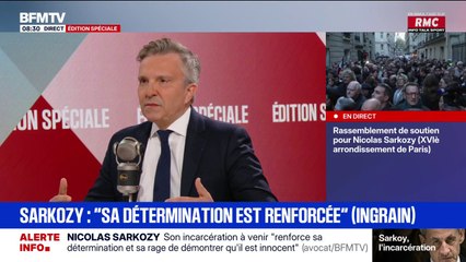 Incarcération de Nicolas Sarkozy: “Il prend sur lui pour que personne ne puisse sentir l’indignation et la colère qui est la sienne”, affirme son avocat