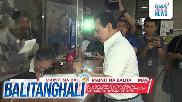 Dating Sen. Antonio Trillanes IV, naghain ng reklamong plunder laban kay Sen. Bong Go kaugnay sa halos P7-B halaga ng infrastructure projects na nakuha ng pamilya ni Go | Balitanghali