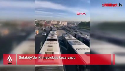 Sefaköy’de metrobüs kazası! Ekipler sevk edildi