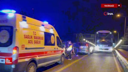 Tekirdağ Çorlu'da alkollü sürücünün aracı karşı yönden gelen araçla çarpıştı