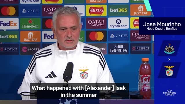 'Very difficult' - Mourinho weighs in on Isak transfer saga
