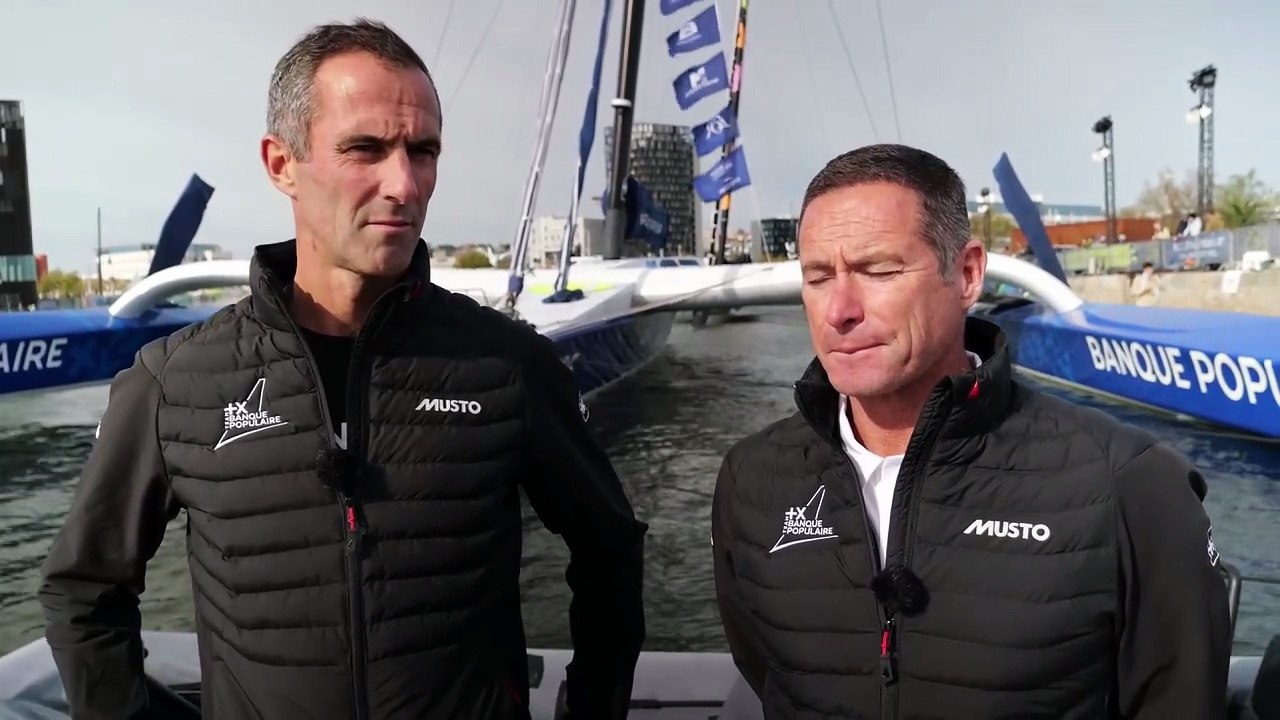 TRANSAT CAFÉ L'OR Le Havre Normandie 2025 -  Interview avec Armel Le Cleach & Sebastien Josse I Ultim MAXI BANQUE POPULAIRE XI