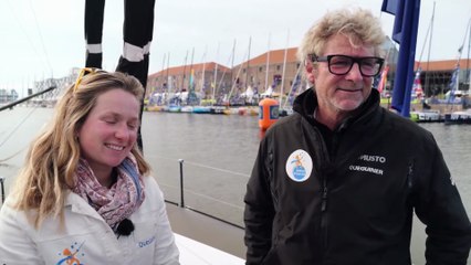 TRANSAT CAFÉ L'OR Le Havre Normandie 2025 - Interview avec Elodie Bonafous & Yann Elies I IMOCA Association Petits Princes - Queguiner