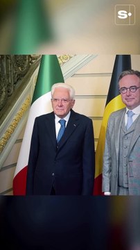 Le président italien Mattarella et sa fille Laura reçus en grande pompe par le Roi Philippe et la Reine Mathilde