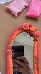 Mirror decoration with super light clay 🥰🥰
