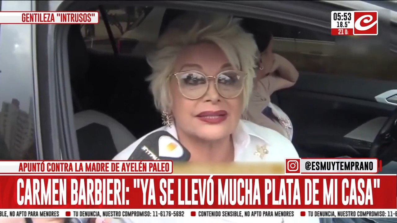 Carmen Barbieri durísima con Ayelen Paleo: "Se llevó mucha plata de mi casa"