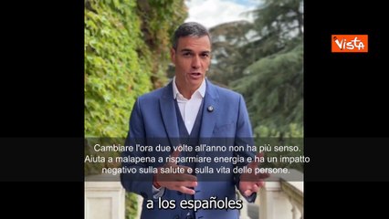 Premier Spagna Sanchez contro ora solare: Non ha senso, proporremo a Ue di sopprimerla