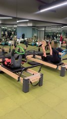 Reformer pilates exercise