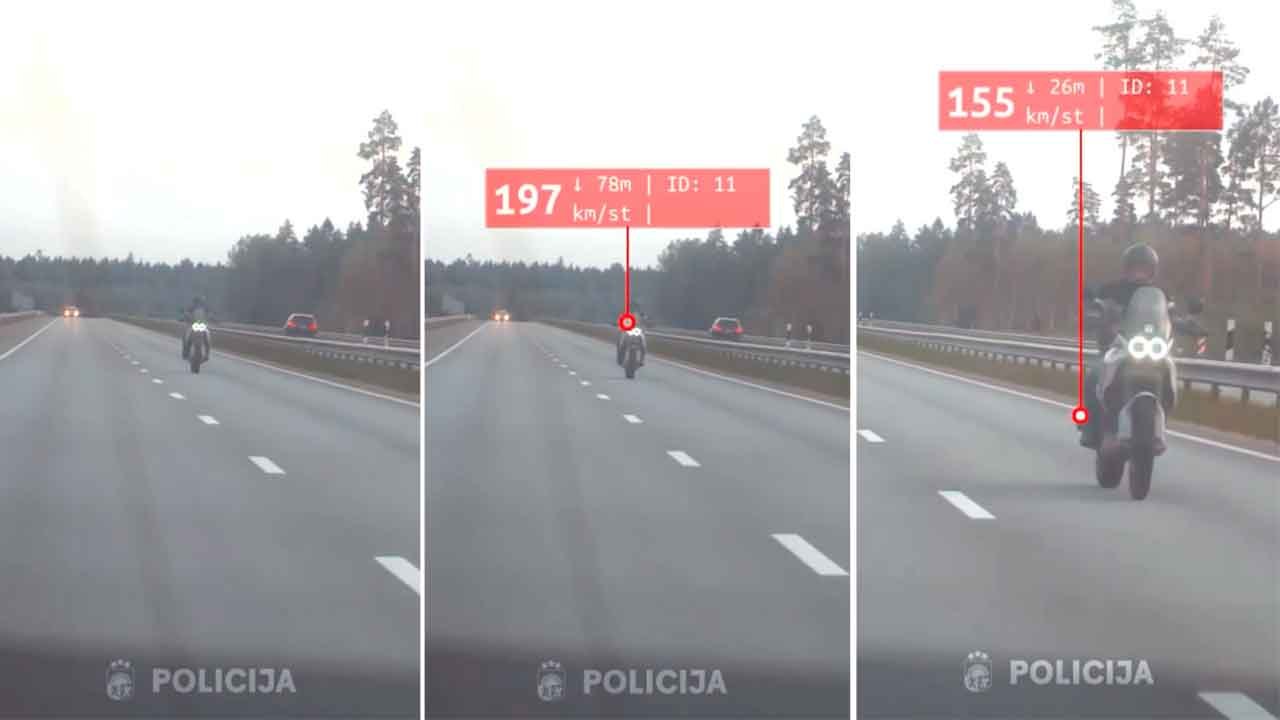 Lettisk polis stoppar motorcyklist i 197 km/h och Porscheförare i över 160 km/h samma dag
