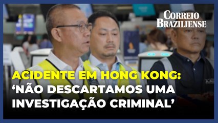 Avião derrapa e mata duas pessoas em Hong Kong
