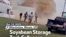 Soyabean Storage Tank Collapses in Illinois, US