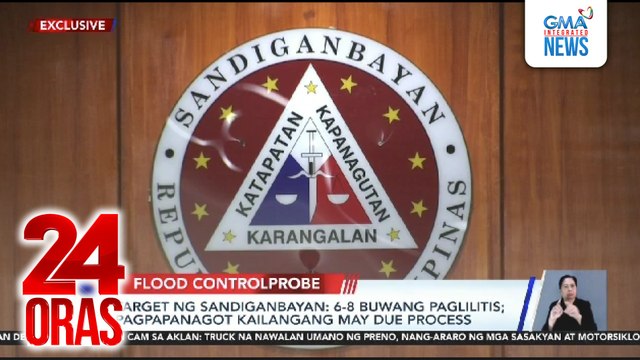 Target ng Sandiganbayan - 6-8 buwang paglilitis; pagpapanagot kailangang may due process | 24 Oras