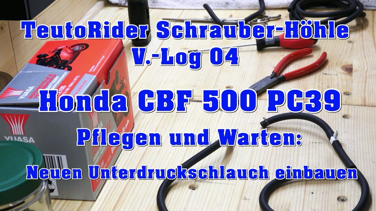 Honda CBF500 PC39 Pflegen und Warten: Neuen Unterdruckschlauch einbauen V.-Log 04