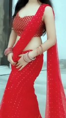 Beautiful in red saree