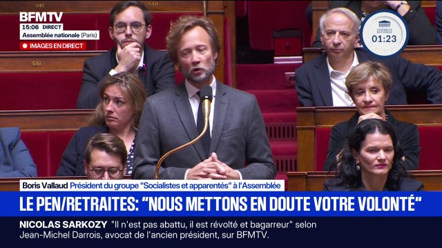 Retraites: “Nous vous jugeons aux actes”, prévient Boris Vallaud (PS) face à Sébastien Lecornu