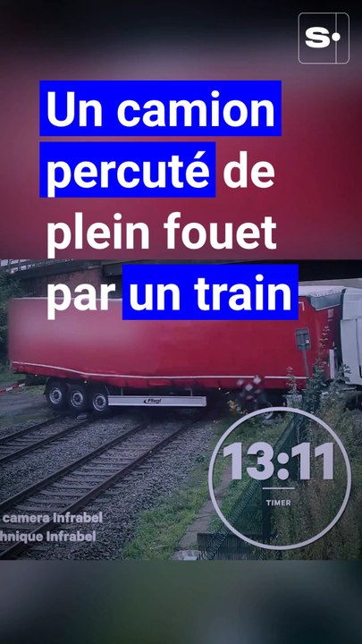Un camion percuté de plein fouet par un train à proximité de l'E40